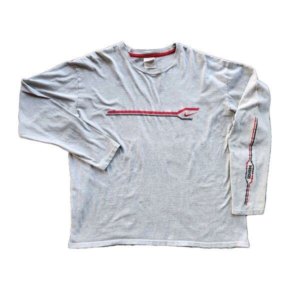 Vtg 90s Nike Shirt Men 2XL Y2k Embroidered Swoosh Streetwear Spellout Athleisure - Picture 1 of 8